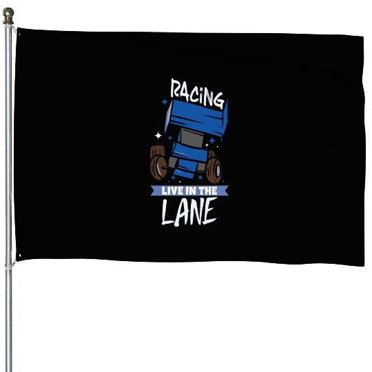 Sprint Car Mom Dirt Track Racing Racing Race Day House Flags