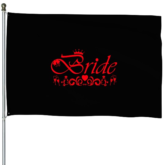 Bride Bachelorette Party Red House Flags