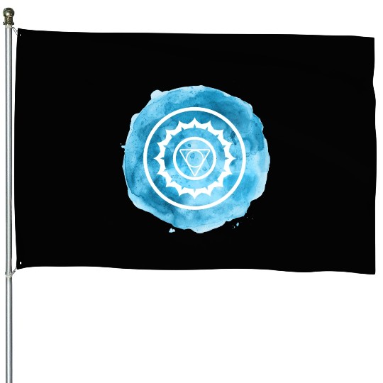Clear Expressions: Throat Chakra Artistry House Flags