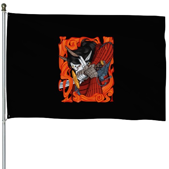 Samurai Demon Warrior House Flags