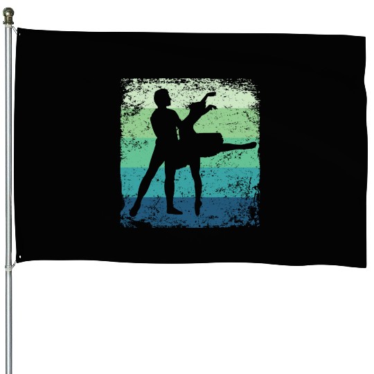 Ballet Dance Couple Vintage Ballerina House Flags