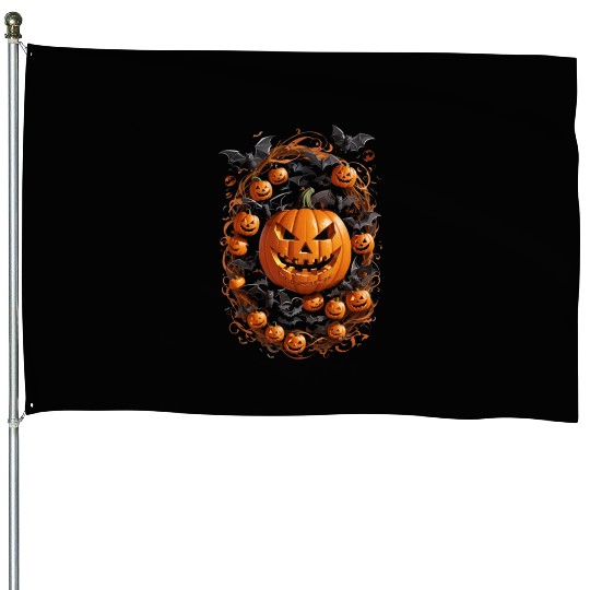 Jack-o'-Lantern House Flags