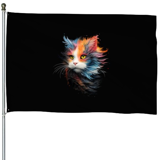 Persian Cat Masterful Animal Painting House Flags