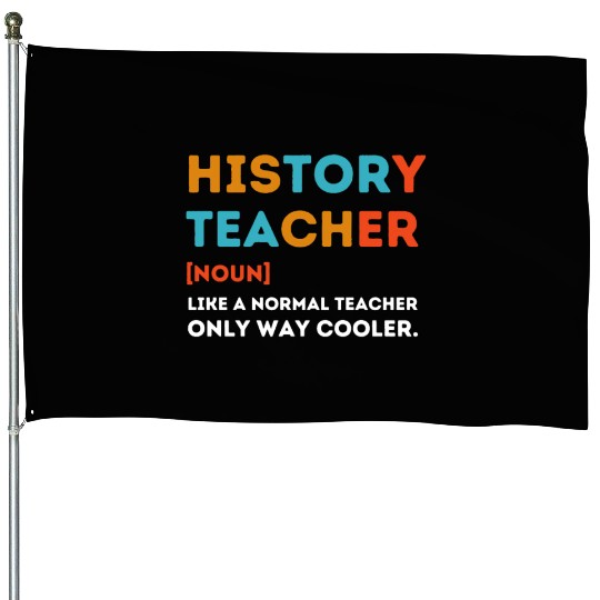 History Teacher Like a Normal Teacher Only Way Coo House Flags