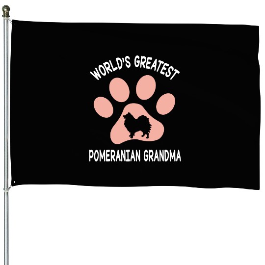 T7tee Happy Mother Day Pomeranian Dog Lover House Flags