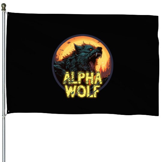 Alpha Wolf House Flags