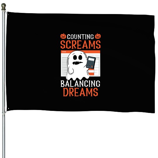 Counting Screams Balancing Dreams Halloween House Flags