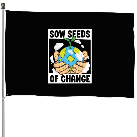 Climate Change Environmental Earth Day Planet House Flags