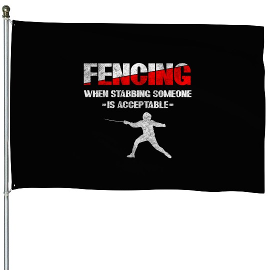 Fencer Fight Sport Fencing Tradition House Flags