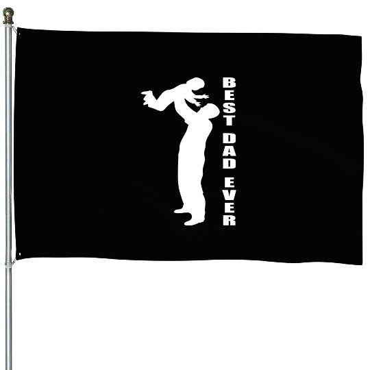 Dad Love Father Family Children House Flags