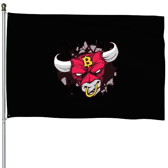 Angry bull crypto sign House Flags