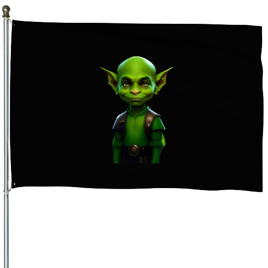 Green Goblin Rascal Embrace the Mischief House Flags