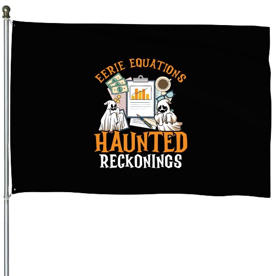 Eerie Equations Haunted Reckonings Halloween House Flags