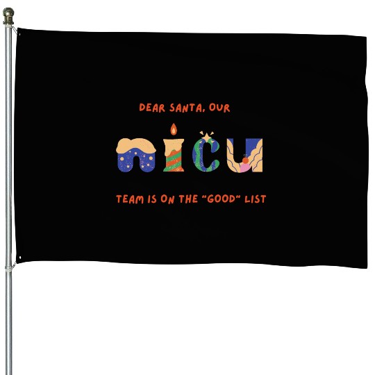 Funny NICU Christmas design House Flags