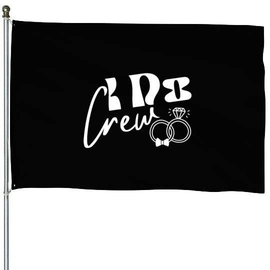 I Do Crew Bride Groom Party for Games Wedding House Flags