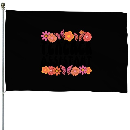 Floral Teacher Assistant House Flags