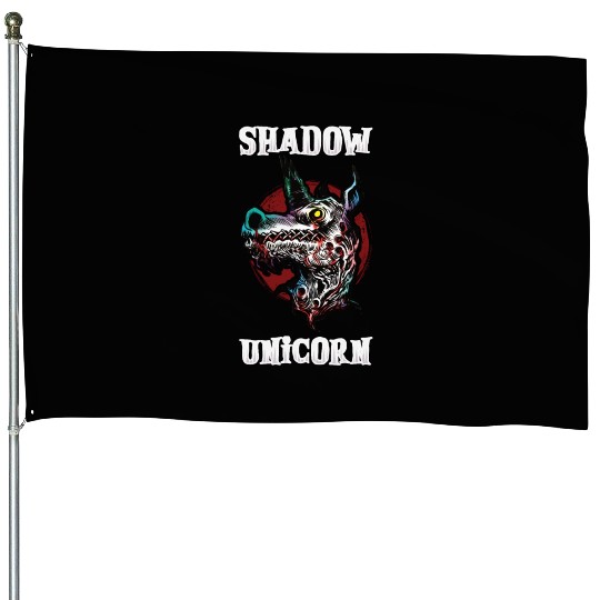 Dark Unicorn Horror Unicorn Midnight Unicorn Dark House Flags