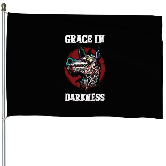 Dark Unicorn Horror Unicorn Midnight Unicorn Dark House Flags