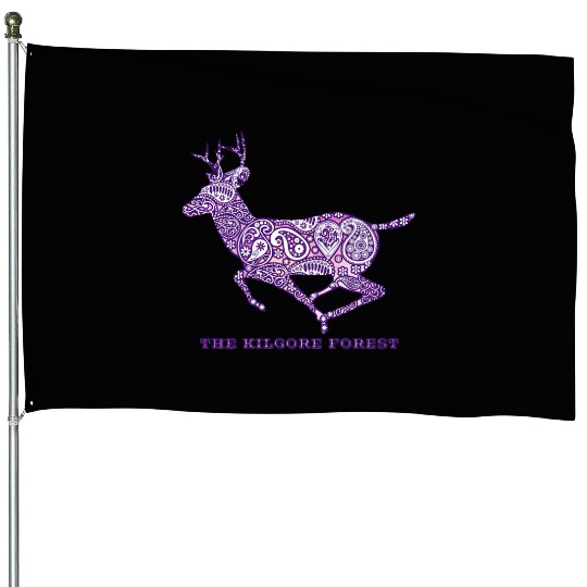 Deer - Violet House Flags