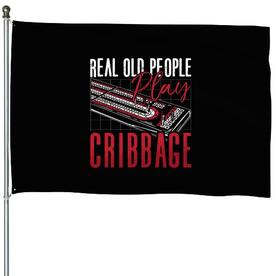 Cribbage Real Old People Play Cribbage Board Game House Flags