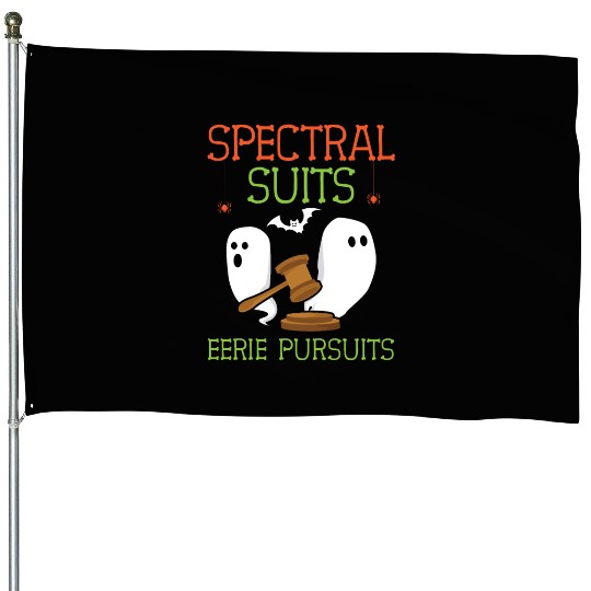 Spectral Suits Eerie Pursuits Lawyer Halloween House Flags