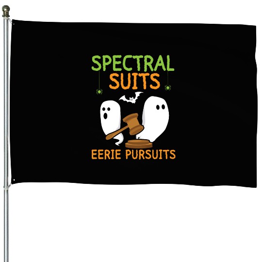 Spectral Suits Eerie Pursuits Lawyer Halloween House Flags