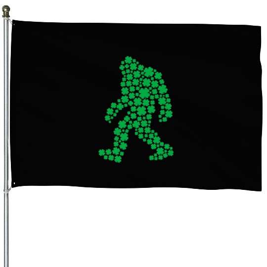 Clover Bigfoot St Patrick's Day Boys Shamrock House Flags