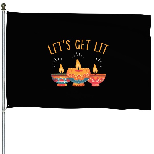 Happy Diwali Diwali Festival Indian Hindu Hinduism House Flags