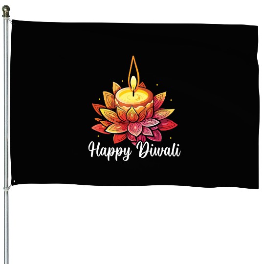 Happy Diwali Diwali Festival Indian Hindu Hinduism House Flags