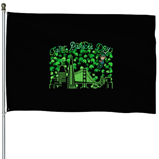 Saint Patrick's Day San Francisco California House Flags
