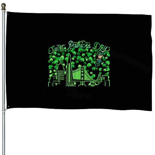 Saint Patrick's Day San Francisco California House Flags