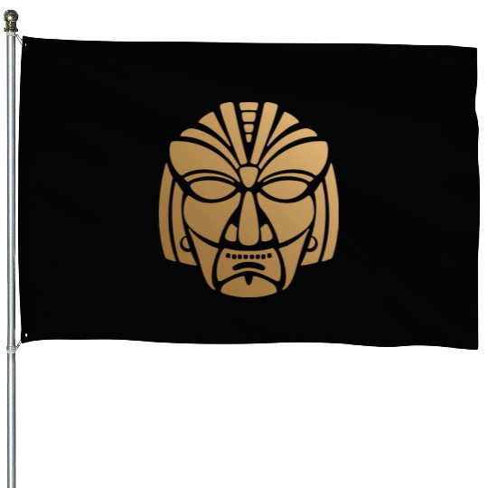 Aztec & Mayan: Sleek Mask Business Logo House Flags