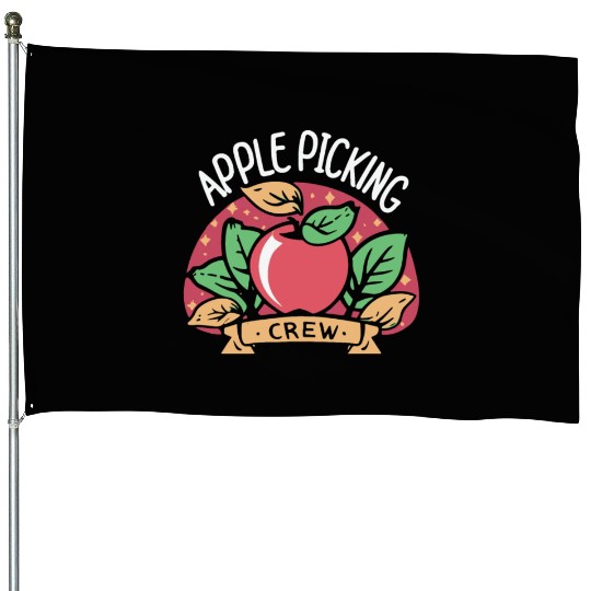 Apple Picking Crew House Flags