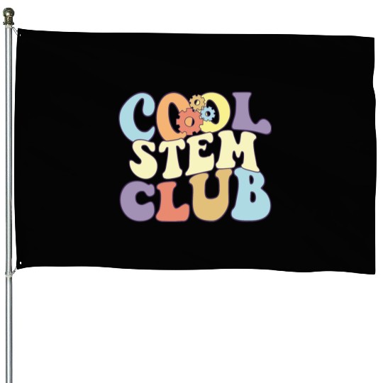 Cool STEM Club I Love Math Proud Stem Teacher House Flags