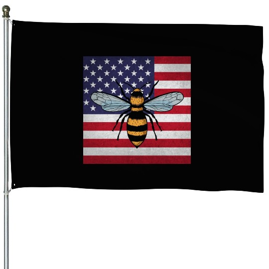 Beekeeper Beekeeping Us Flag House Flags
