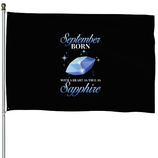 Birthstone September Sapphire House Flags