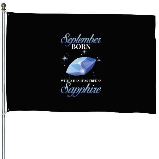 Birthstone September Sapphire House Flags