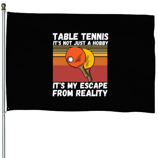 Table Tennis Ping Pong Player Lover House Flags