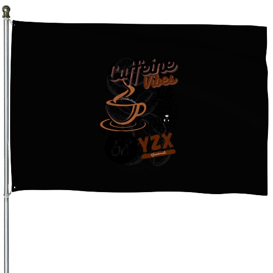 Vintage caffeine vibes House Flags