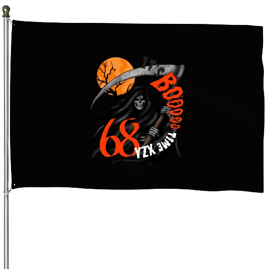 Grim reaper, creepy halloween House Flags