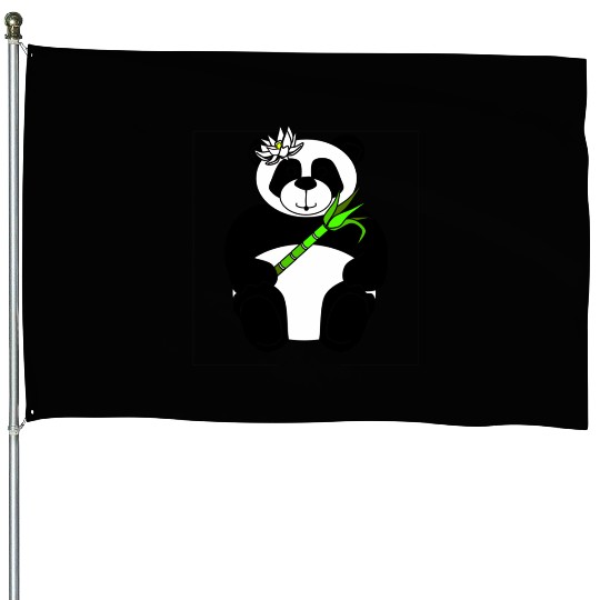 Panda Girl House Flags
