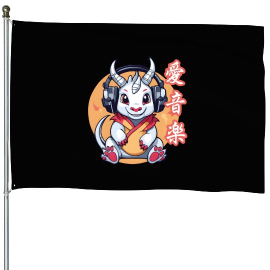 Japanese Music Dragon House Flags