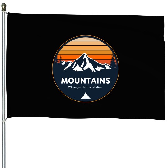 Mountain | Hiking | Adventure | Nature House Flags
