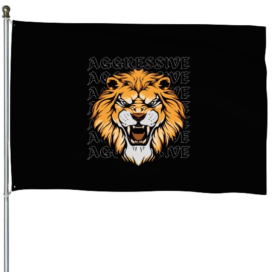 Lion, Motivational Workout House Flags