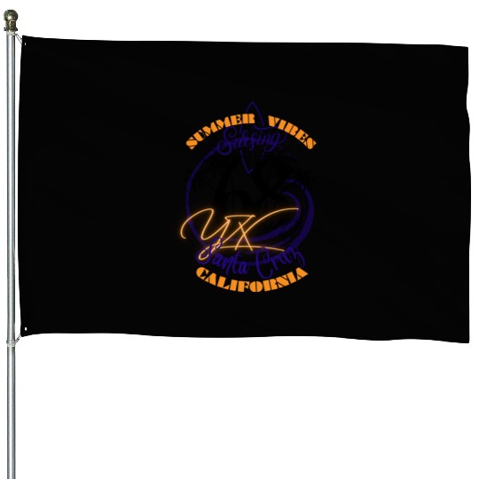 Santa Cruz California summer vibes surfing House Flags