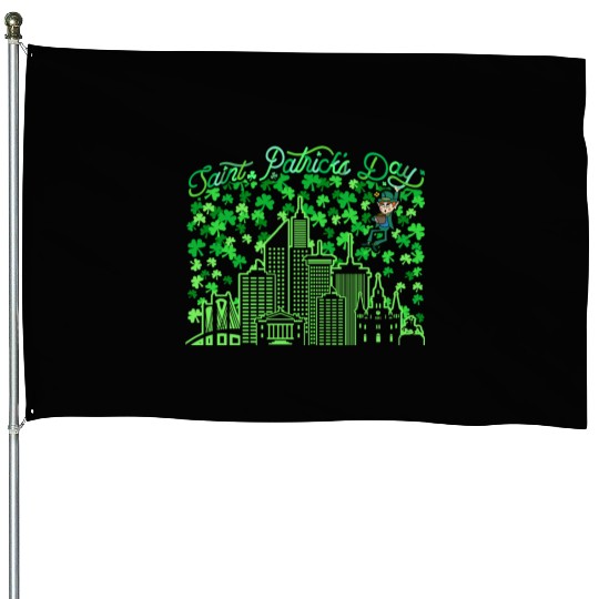 Saint Patrick's Day New Orleans Louisiana House Flags