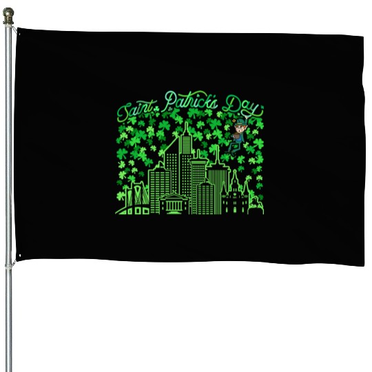 Saint Patrick's Day New Orleans Louisiana House Flags