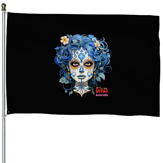 Day of the Dead Divas - Esmeralda House Flags