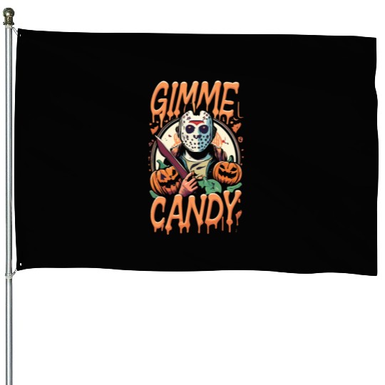 Halloween Gimme Candy Trick or Treat House Flags