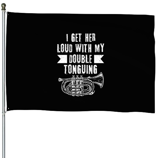 Mellophonist Musical Instrument Orchestra House Flags